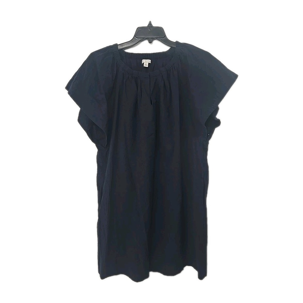 Free Assembly Navy‎ Sleeveless Cotton Mini Shift Dress Size XL With Pockets
